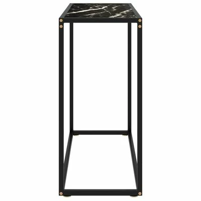 VidaXL Table console Noir 80x35x75 cm Verre trempé 3 VidaXL Table console Noir 80x35x75 cm Verre trempé – Image 3