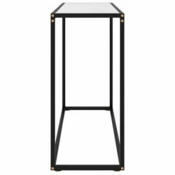 VidaXL Table console Blanc 100x35x75 cm Verre trempé -Tables d'appoint Soldes image 3 322813