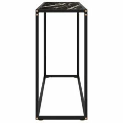 VidaXL Table console Noir 100x35x75 cm Verre trempé -Tables d'appoint Soldes image 3 322814