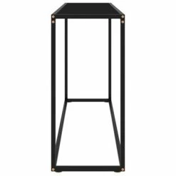 VidaXL Table console Noir 120x35x75 cm Verre trempé -Tables d'appoint Soldes image 3 322816