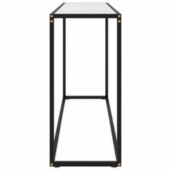 VidaXL Table console Blanc 120x35x75 cm Verre trempé -Tables d'appoint Soldes image 3 322817