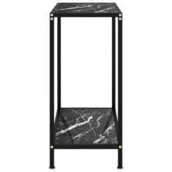 VidaXL Table console Noir 60x35x75 cm Verre trempé 8 VidaXL Table console Noir 60x35x75 cm Verre trempé -Tables d'appoint Soldes image 3 322830