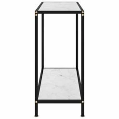 VidaXL Table console Blanc 80x35x75 cm Verre trempé 8 VidaXL Table console Blanc 80x35x75 cm Verre trempé -Tables d'appoint Soldes image 3 322833