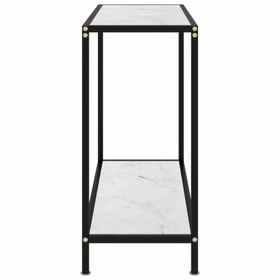 VidaXL Table console Blanc 80x35x75 cm Verre trempé 3 VidaXL Table console Blanc 80x35x75 cm Verre trempé – Image 3