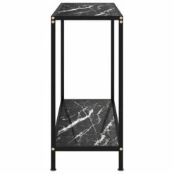 VidaXL Table console Noir 80x35x75 cm Verre trempé 8 VidaXL Table console Noir 80x35x75 cm Verre trempé -Tables d'appoint Soldes image 3 322834
