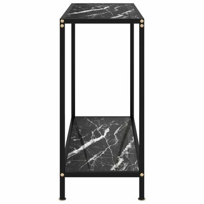 VidaXL Table console Noir 80x35x75 cm Verre trempé 3 VidaXL Table console Noir 80x35x75 cm Verre trempé – Image 3