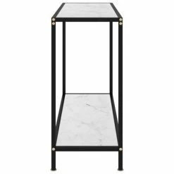 VidaXL Table console Blanc 100x35x75 cm Verre trempé -Tables d'appoint Soldes image 3 322837