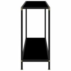 VidaXL Table console Noir 120x35x75 cm Verre trempé -Tables d'appoint Soldes image 3 322840