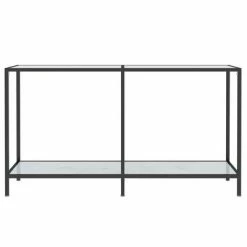 VidaXL Table console Blanc 140x35x75,5 cm Verre trempé 8 VidaXL Table console Blanc 140x35x75,5 cm Verre trempé -Tables d'appoint Soldes image 3 331696