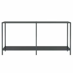 VidaXL Table console Noir 160x35x75,5 cm Verre trempé -Tables d'appoint Soldes image 3 331699