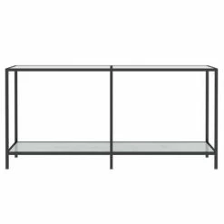 VidaXL Table console Blanc 160x35x75,5 cm Verre trempé -Tables d'appoint Soldes image 3 331700