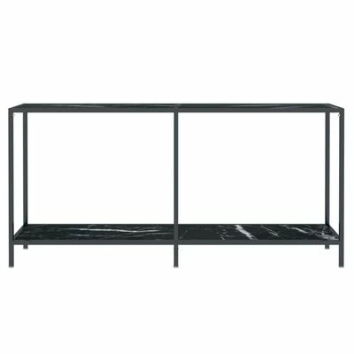 VidaXL Table console Noir 160x35x75,5 cm Verre trempé 3 VidaXL Table console Noir 160x35x75,5 cm Verre trempé – Image 3