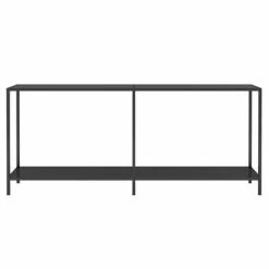 VidaXL Table console Noir 180x35x75,5 cm Verre trempé 8 VidaXL Table console Noir 180x35x75,5 cm Verre trempé -Tables d'appoint Soldes image 3 331703