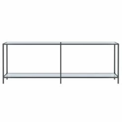 VidaXL Table console Blanc 220x35x75,5 cm Verre trempé 8 VidaXL Table console Blanc 220x35x75,5 cm Verre trempé -Tables d'appoint Soldes image 3 331712