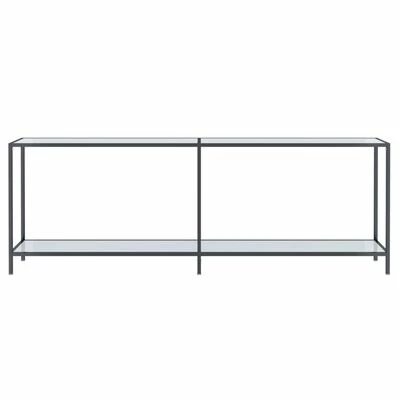 VidaXL Table console Blanc 220x35x75,5 cm Verre trempé 3 VidaXL Table console Blanc 220x35x75,5 cm Verre trempé – Image 3