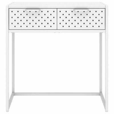 VidaXL Table console Blanc 72x35x75 cm Acier 3 VidaXL Table console Blanc 72x35x75 cm Acier – Image 3