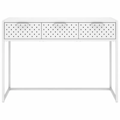 VidaXL Table console Blanc 106x35x75 cm Acier 3 VidaXL Table console Blanc 106x35x75 cm Acier – Image 3