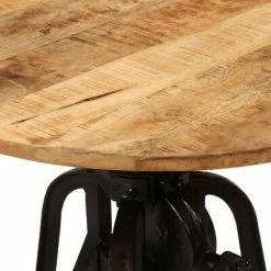 VidaXL Table d'appoint 60x(42-62) cm Bois massif de manguier et fonte -Tables d'appoint Soldes image 3 338452