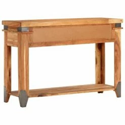 VidaXL Table console 110x34x74 cm Bois d'acacia massif -Tables d'appoint Soldes image 3 338469