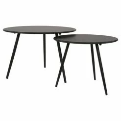 Lesli Living Table d'appoint Rafael 60x41 cm Noir -Tables d'appoint Soldes image 3 441271