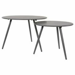 Lesli Living Table d'appoint Rafael 60x41 cm Gris -Tables d'appoint Soldes image 3 441272