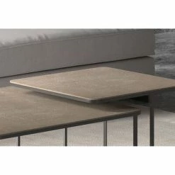 Rousseau Ensemble de tables d'appoint 2 pcs Loic Métal Marron -Tables d'appoint Soldes image 3 442848