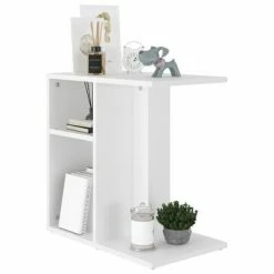 VidaXL Table d'appoint Blanc 50x30x50 cm Aggloméré -Tables d'appoint Soldes image 3 803020