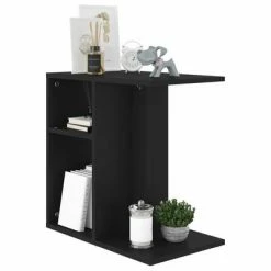 VidaXL Table d'appoint Noir 50x30x50 cm Aggloméré -Tables d'appoint Soldes image 3 803021