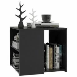 VidaXL Table d'appoint Gris 50x50x45 cm Aggloméré -Tables d'appoint Soldes image 3 806384