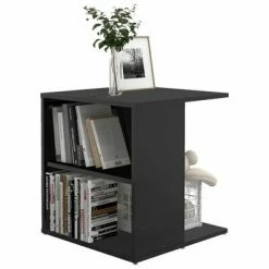 VidaXL Table d'appoint Noir 45x45x48 cm Aggloméré -Tables d'appoint Soldes image 3 806805