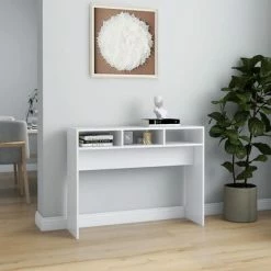 VidaXL Table console Blanc 105x30x80 cm Aggloméré -Tables d'appoint Soldes image 3 808305