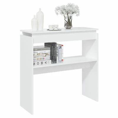 VidaXL Table console Blanc 80x30x80 cm Aggloméré 3 VidaXL Table console Blanc 80x30x80 cm Aggloméré – Image 3