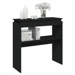 VidaXL Table console Noir 80x30x80 cm Aggloméré 8 VidaXL Table console Noir 80x30x80 cm Aggloméré -Tables d'appoint Soldes image 3 808315
