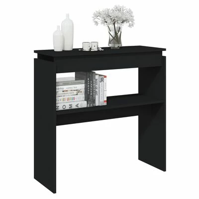 VidaXL Table console Noir 80x30x80 cm Aggloméré 3 VidaXL Table console Noir 80x30x80 cm Aggloméré – Image 3