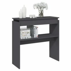 VidaXL Table console Gris 80x30x80 cm Aggloméré -Tables d'appoint Soldes image 3 808316