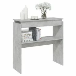 VidaXL Table console Gris béton 80x30x80 cm Aggloméré 8 VidaXL Table console Gris béton 80x30x80 cm Aggloméré -Tables d'appoint Soldes image 3 808318