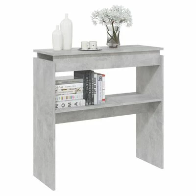 VidaXL Table console Gris béton 80x30x80 cm Aggloméré 3 VidaXL Table console Gris béton 80x30x80 cm Aggloméré – Image 3