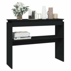 VidaXL Table console Noir 102x30x80 cm Aggloméré 8 VidaXL Table console Noir 102x30x80 cm Aggloméré -Tables d'appoint Soldes image 3 808324