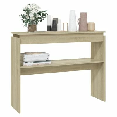 VidaXL Table console Chêne sonoma 102x30x80 cm Aggloméré 3 VidaXL Table console Chêne sonoma 102x30x80 cm Aggloméré – Image 3