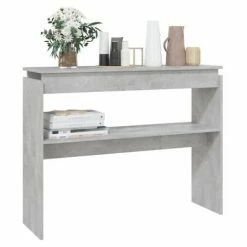 VidaXL Table console Gris béton 102x30x80 cm Aggloméré 8 VidaXL Table console Gris béton 102x30x80 cm Aggloméré -Tables d'appoint Soldes image 3 808327