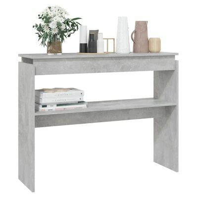 VidaXL Table console Gris béton 102x30x80 cm Aggloméré 3 VidaXL Table console Gris béton 102x30x80 cm Aggloméré – Image 3
