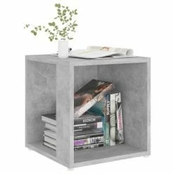 VidaXL Table d'appoint Gris béton 33x33x34,5 cm Aggloméré -Tables d'appoint Soldes image 3 809012