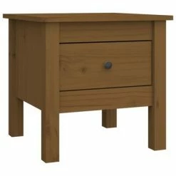 VidaXL Tables d'appoint 2pcs Marron miel 40x40x39cm Bois massif de pin -Tables d'appoint Soldes image 3 813791