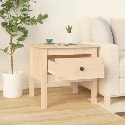 VidaXL Table d'appoint 50x50x49 cm Bois massif de pin 3 VidaXL Table d'appoint 50x50x49 cm Bois massif de pin – Image 3
