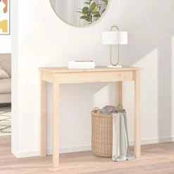 VidaXL Table console 80x40x75 cm Bois massif de pin -Tables d'appoint Soldes image 3 814244