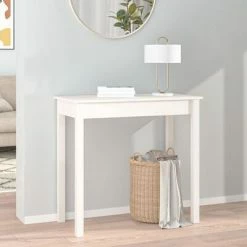 VidaXL Table console Blanc 80x40x75 cm Bois massif de pin 8 VidaXL Table console Blanc 80x40x75 cm Bois massif de pin -Tables d'appoint Soldes image 3 814245
