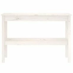 VidaXL Table console Blanc 110x40x75 cm Bois de pin solide -Tables d'appoint Soldes image 3 814300