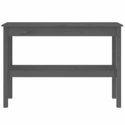 VidaXL Table console Gris 110x40x75 cm Bois de pin solide -Tables d'appoint Soldes image 3 814301