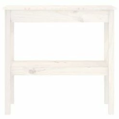 VidaXL Table console Blanc 80x40x75 cm Bois de pin solide -Tables d'appoint Soldes image 3 814305