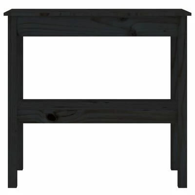 VidaXL Table console Noir 80x40x75 cm Bois de pin solide 3 VidaXL Table console Noir 80x40x75 cm Bois de pin solide – Image 3